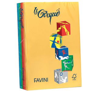 Carta LECIRQUE A4 160gr 250fg mix 5 colori intensi FAVINI