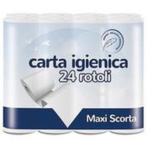 CARTA IGIENICA (BAULETTO 24 ROTOLI) IN PURA CELLULOSA IDROSOLUBILE 2 VELI