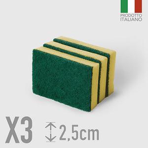 SPUGNE ABRASIVE VERDE GIALLA CONF. 3 PZ.